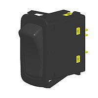 Carling Technologies L16D1S001-AZZ00-000 Sealed Rocker Switch 1, ON - OFF - ON, 20A 12VDC not HP rated, Non-Illuminated Rocker