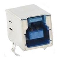 Amphenol Commercial Products GSB3211311WEU Micro USB Type AB Connectors USB 3.0 Type B Recpt R/A Thru Hole Blue