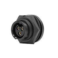 Switchcraft W7381-3SG-P-3ES Standard Circular Connector Mini-Con-X Panel, 3-pin 16, Female, PC Tail (0.187 in), Bulk