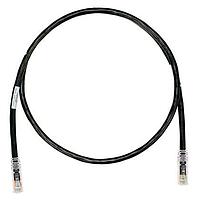 Panduit UTPK6A7BL Cat 6a Keyed Copper Patch Cord, Cat 6A, Black U