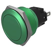 EAO 82-6851.2000 Anti-Vandal Pushbutton, Maintained, 22mm, Alu Green, Flush, no LED,Solder Terminals