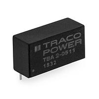 TRACO Power TBA 2-1221 Isolated Encapsulated SIP-7; 2W Output 1 (Vdc): 5; Output 2 (Vdc): -5