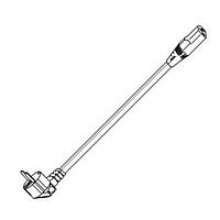 Volex 2125H 10 C3 AC Power Cord H05VVG3G 2.5M CONT EUROPEAN BLACK