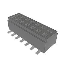 Samtec CLM-107-02-F-D Sockets Low Profile Dual-Wipe Socket, 1.00mm Pitch