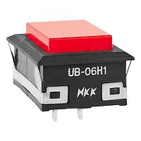 NKK Switches UB16KKW016F-JF Pushbutton Switches SQ ON-ON SOLDER GRN LED CLR LNS GRN DIFF