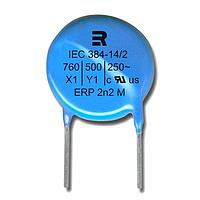 KEMET ERP610W102MEF0 Safety Radial Leaded Ceramic Disc Capacitors 760/500V 1000pF Y5U 20% X1/Y1