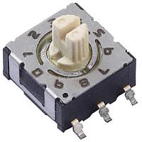 CTS Electronic Components 220AMB10R Rotary Switches 10 position SMD Gull Wing Knurled