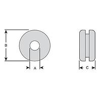 Heyco G1112 Rubber Grommet RG 562-10-2 .813 DIA BLACK