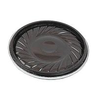 Same Sky (formerly CUI Devices) CLS0201MA Electromagnetic speaker, 20 mm round, 3.8 mm deep, PET, Nd-Fe-B, 500 mW, 8 ?, 850 Hz, solder pads