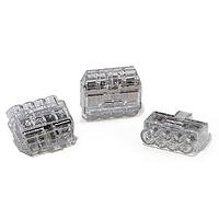 HellermannTyton 148-90038 Butt HelaCon Plus Mini, Push-In Style Wire Connector, Double Spring, 4-Port, (Piece), Clear, 100/pkg