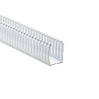 HellermannTyton 184-15204 High Density Slotted Wall Wiring Duct High Density Slotted Wall Wiring Duct, 1.5" x 2", Non-Adhesive, PVC, White, 30ft/Box