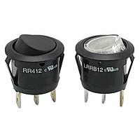 Carling Technologies LRR132-4B-CD Rocker Switch On-None-Off 6A 24V Green Illum I-O