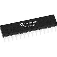 Microchip Technology PIC18F25Q71-E/SP Microcontrollers 32KB Flash, 2KB RAM, 2x OPA, 12-bit differential ADCC with computation, 8/10-bit DACs, 2 AC, APM, Virtual Port, PWM, CCP, CWG, HLT, WWDT, SCAN/CRC, ZCD, PPS, USART, SPI/I2C, IDLE/DOZE/PMD