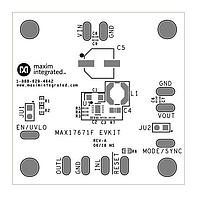 Analog Devices MAX17671FEVKIT# Voltage Regulator - Switching Regulator 4V-60V input, 5V, 150mA Output, Synchron