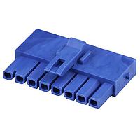 Molex 215759-1036 Receptacle Housing Micro-Fit+ Versa Color Rec Housing Single Row 6 Ckts GloWire Blu