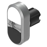 EAO 45-2K31.35V0.000 Switch Actuators Double pushbutton actuator illuminated white-black lenses level with/raised above front ring momentary front metal housing plastic