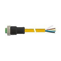 Murrelektronik 7700-A4021-UBC0500 Connectors Mini (7/8) 4 pole, Female 0 w/ Cable, PVC 4x16 AWG ye UL/CSA, STOOW 5m
