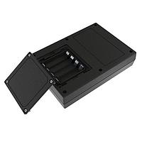 Serpac 171Ri4AA,BK Electrical Enclosures S Series 0.01" Recessed Screw Top w/ 4AA Batt Comp 6.88 x 4.88 x 1.50", Black