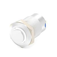 Alcoswitch - TE Connectivity 2474606-6 Anti-Vandal Switches Stainless, High Button, White LED ring, Solder terminal, LED 24VDC