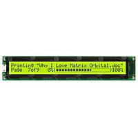 Matrix Orbital LK402-25-USB LCD Character Displays 40x2, 25key, USB Blk Txt, Yel/Grn BG