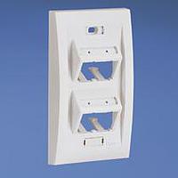 Panduit UICFPSE4IG Electrical Enclosures Faceplate, 4 Port, Executive, Sloped, Ultimate ID, Intl Gray