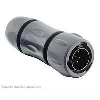 Eaton Souriau-Sunbank UTSX6JC12E8PZ Plugs Plug, with cable gland backshell, with 8 male solder contacts, IP68/69K in unmated conditions, keying Z