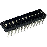 CTS Electronic Components 210-12LPSD DIP Switches THROUGH HOLE, GOLD FLASH DIP SWITCH, 12-POLE, LOW PROFILE ACTUATOR, BOTTOM SEAL, STRAIGHT TERMINAL FORM, TUBE PACK