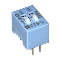 CTS Electronic Components 206-2S DIP Switches 2 switch sections SPST