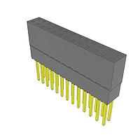 Samtec ESQ-113-24-G-D Sockets Elevated Socket Strip, 0.100" Pitch