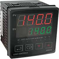 Dwyer 4B-33 1/4 DIN Temp/Process Controller, Dual Outputs, PID Control, 64 Ramp/Soak