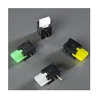 BIVAR H921HR7YD-RP LED Circuit Board Indicators LED Assembly, Right Angle, 2x7mm Rect LED, Single Level, 1 Station, Yellow, 585 nm