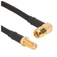 Amphenol RF 135107-04-24.00 RF Cable Assemblies SMA St Jack to R/A Plug RG-58/U 24in