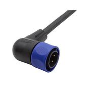 Bulgin PXP4002/002/06P Sensor Cables / Actuator Cables Pre-wired Flex Cable Connector - Right Angle - 2m - 6 Contacts - Plug