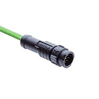 Amphenol LTW AD-02BMMM-QL8P04 Sensor Cables / Actuator Cables SPE, X-Lok Interface, Plastic, 5A, 02 pins, Male Connector, Male Contact, Straight, Push Lock, Overmolded, Length 4000mm, IP68