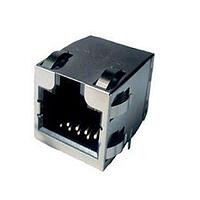 Amphenol Commercial Products RJE1A1885441 Modular 8P8C, RA, CAT5e, Shi EMI Tabs, With LEDs