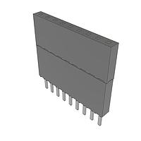 Samtec ESW-109-44-L-S Stackthrough .100" Elevated Socket Strip