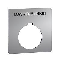 Square D 9001KN165BP Legend PSH BTTN LEGEND PLATE 30MM, Type K