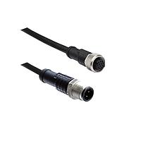 Amphenol LTW MSBS05ML-SBSFL-SB004 Sensor Cables / Actuator Cables M12 Circular Metric Connector, B Code, Metal, 4A, 05 pins, Male Connector, Male Contact, Straight-to-Straight, Screw Thread, Overmolded Double Ended, Length 4000mm, IP68 / IP69K
