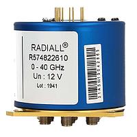 Radiall R574833400 Coaxial Switches SP4T Terminated Ramses SMA2.9 40GHz Latching Indicators 28Vdc Pins Terminals