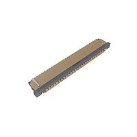 Amphenol FCI SFW28R-1STGE1LF Board Mount 1.00mm Flex Connector, SFW-R series, 28 Position, Bottom side Contact, Side Entry Surface Mount ZIF Connector, Lead Free, Selective Gold plated Terminals with Gold-plate Solder-tail.
