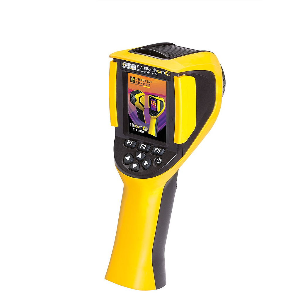 Technician handling a thermal imaging camera during inspection and repair