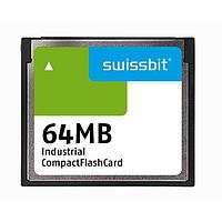 Swissbit SFCF0064H1BK1WI-I-MS-513-STD Compact Flash Cards Industrial Compact Flash Card, C-350, 64 MB, SLC Flash, -40C to +85C