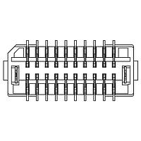 Amphenol Commercial Products G846A24211TEU Shrouded Wire to Board 1.0mm Pitch STR SMT,2x12Pin,G/F,NY9T,T&R W/CAP,W/POST,Color-Natural