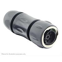 Eaton Souriau-Sunbank UTGX6JC128PW Plugs Plug, with cable gland backshell, for 8 male contacts,  IP68/69K, keying W