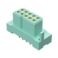 Amphenol Positronic DF10F30 Connectors DragonFly Gold Plating 10 Pos 20 AWG Copper Alloy Female Straight Angle 2 Row