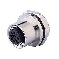 Same Sky (formerly CUI Devices) CDM1216-04A-FT-R16-67 Straight M12 Female Panel mount, Solder Type, Rear Fastened M16*1.5?ACode 4PIN , Screw Copper alloy