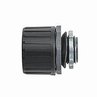 HellermannTyton 166-90875 Cable Protection HelaGuard Non-Metallic Ultra IP68 Fitting, Straight, 1" NPT Thread, 1.0" Dia, PA66, Black, 50/box