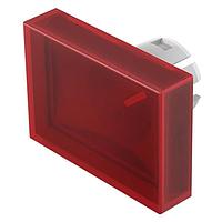 EAO 61-9336.2 Switch Hardware Lens, 21.5 mm x 15.3 mm, illuminative, Red, concave, Plastic, according to UL 94 HB