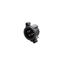 REAN RRX3M-AA-021-0 Receptacles RECPT- 3 pin - M- ground to mating shell and front panel, PCBH