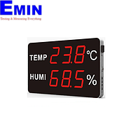 HUATO HE218A-TH+A01 LED display Thermometer Hygrometer/Data Logger (38.5 × 24.2 × 4.6 cm, Visual range: 20M, External alarm device A01)